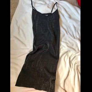 SOLD Free People Black Sparkle Slip Dress